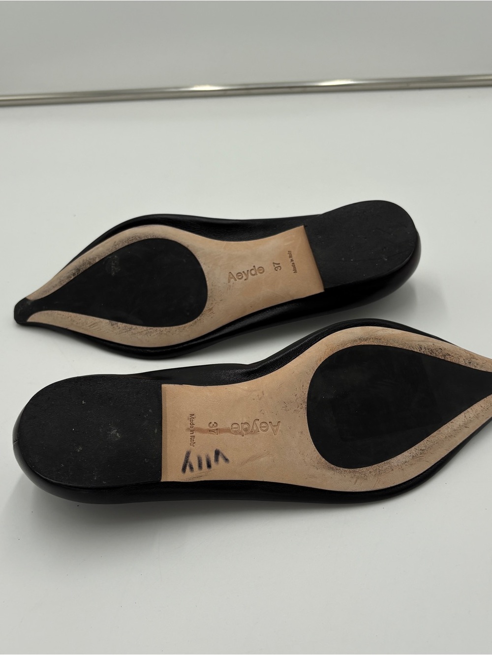 Aeyde Pointed Toe Ballet Flats Loafers Witchy Classic Minimalist Old Money EU 37 - Picture 7 of 7